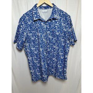 Columbia PFG Size L Mens Button Up Short Sleeve UPF 40 Omni Shade Shirt